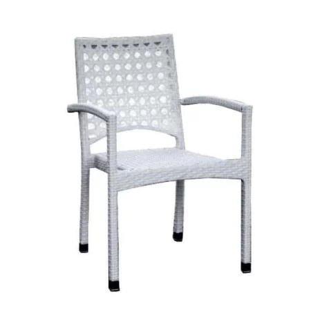 Chaise de jardin en rotin blanc Chaise de jardin en rotin blanc