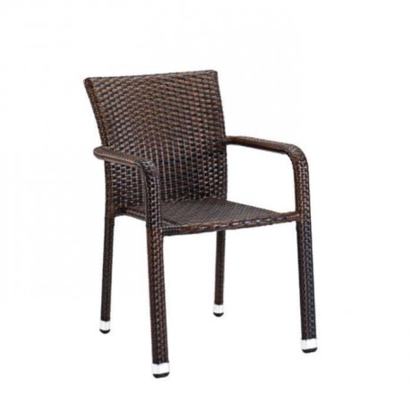 Brown Rattan Restaurant Chair