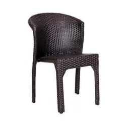 Brauner Farbiger Aluminium-Café-Sessel