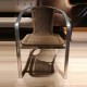 Kahverengi Örgülü Borulu Cafe Sandalyesi