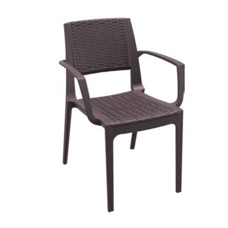 Rattan Enjeksiyon Kollu Dış Mekan Bahçe Sandalyesi Rattan Enjeksiyon Kollu Dış Mekan Bahçe Sandalyesi