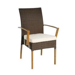 Rattan Örme Bambu Kollu Sandalye Rattan Örme Bambu Kollu Sandalye