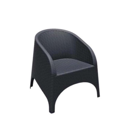 Black Rattan Injection Armchair