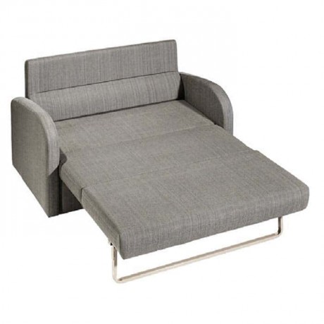 Gray Fabric Folding Companion Chair for Two