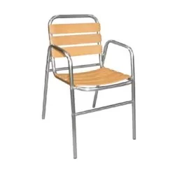 Chaise en aluminium de jardin de restaurant
