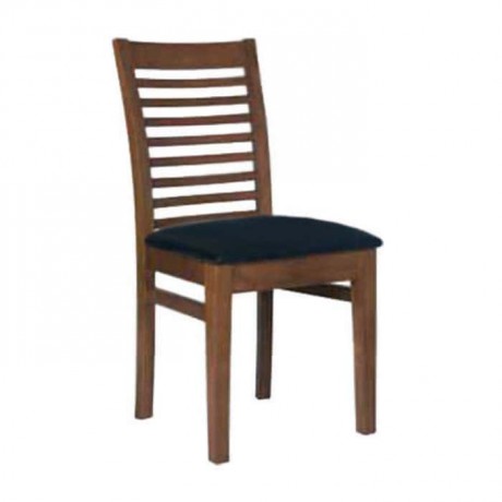 Horizontally Stick Black Velvet Upholstered Chair