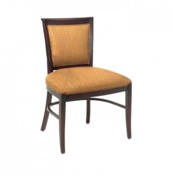 Beige Cotton Fabric Antique Chair