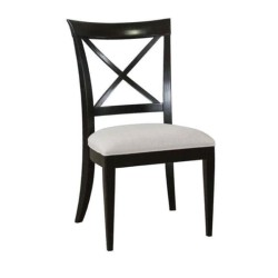 Rustic Chair with Cross-Stick Black Lacquered Painted Rustic Chair with Cross-Stick Black Lacquered Painted