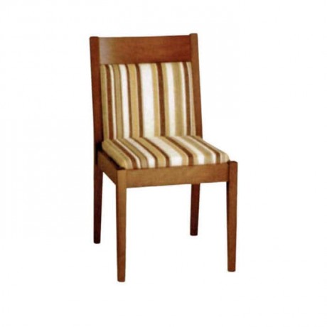 Striped Patterned Fabric Upholstered Chair