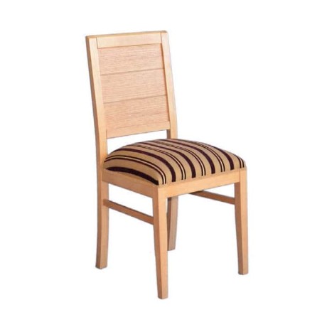 Patterned Fabric Wood Chair