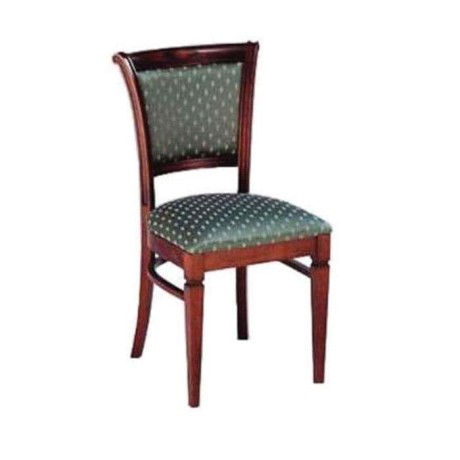 Classic Fabric Dark Antiqued Rustic Chair