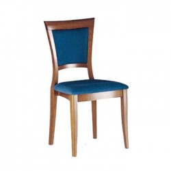 Blue Velvet Fabric Rustic Chair with