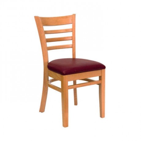 Natural Color Wood Hotel Restaurant Cafe Chair