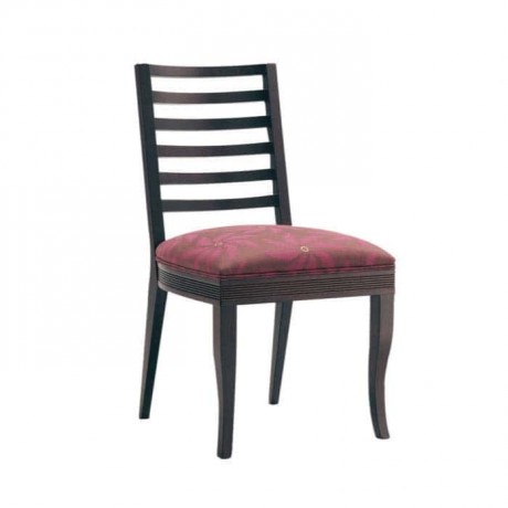 Rustic Chair with Black Plum Cushion