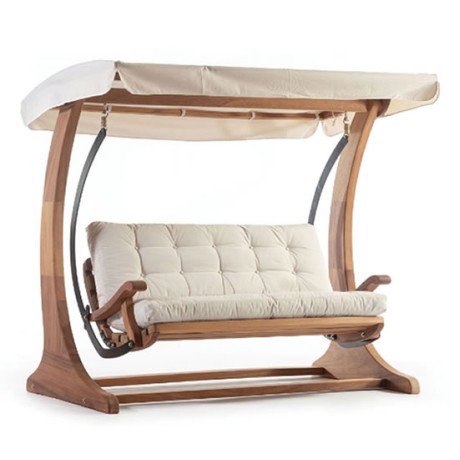 Iroko Gesteppte Creme Kissenschaukel Iroko Gesteppte Creme Kissenschaukel