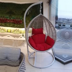 Balançoire en rotin nid d'oiseau