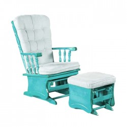 Turquoise Lake Painted Rocking Chair