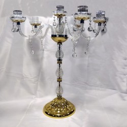 4 Arms Gold Stone Decorated Candlestick 1st Quality