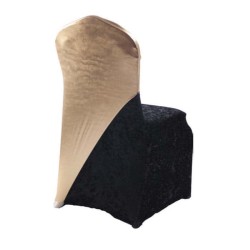 Siyah Bej Kumaşlı Sandalye Giydirme Siyah Bej Kumaşlı Sandalye Giydirme