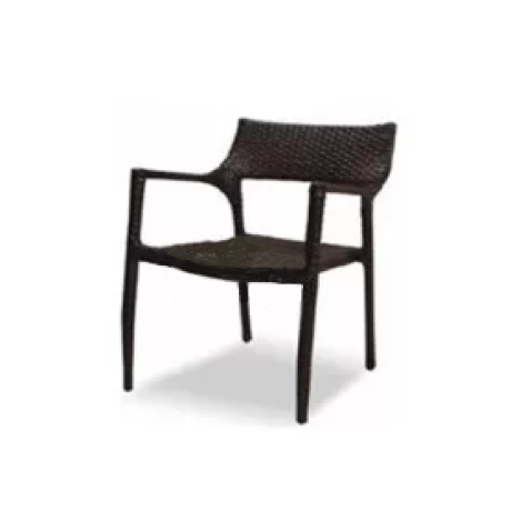 Плетеный тонкий стул с широкой спинкой из ротанга rtt24