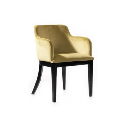 Модерен полиуретанов стол, здрав с крака от черно дърво Модерен полиуретанов стол, здрав с крака от черно дърво