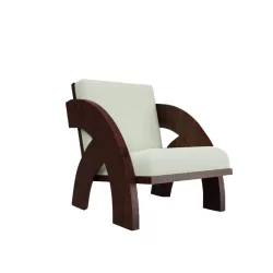 Moon Wooden Modern Armchair