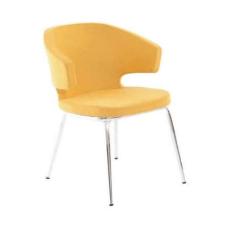 Yellow Leather Upholstered Polyurethane Chair