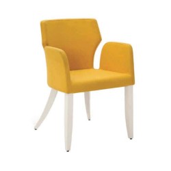 Yellow Fabric Polyurethane Cafe Armchair Yellow Fabric Polyurethane Cafe Armchair