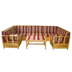 Rug Patterned Design Classic Spruce Beech Hornbeamn Wooden Oriental Booths