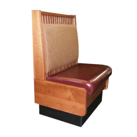 Wooden Painted Leather Upholstered Restaurant Couch