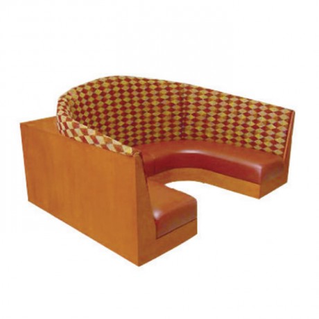 Wooden Plated Fabric Upholstered Loca