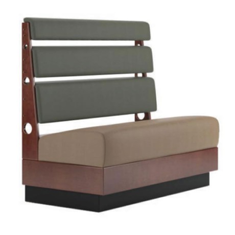 Gray Cream Upholstered Wooden Booths Gray Cream Upholstered Wooden Booths