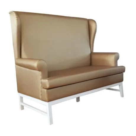 Golden Colored Leather Upholstered Cafe Booths