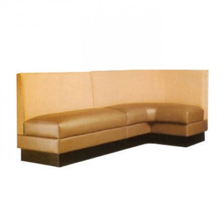 Beige Leather Upholstered Corner Loca