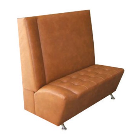 Beige Leather Upholstered Metal Leg Booths Beige Leather Upholstered Metal Leg Booths