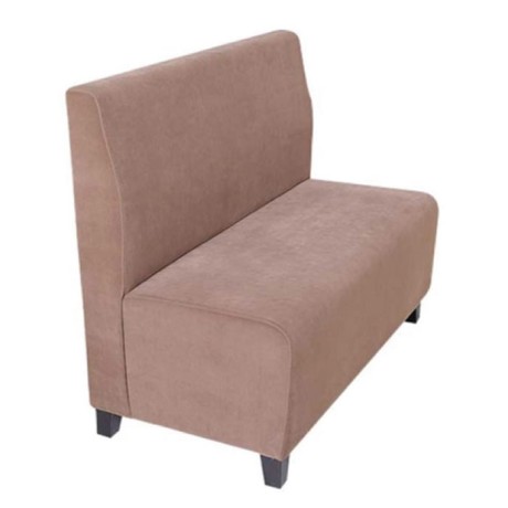 Beige Fabric Upholstered Wooden Footed Cafe Booths Beige Fabric Upholstered Wooden Footed Cafe Booths