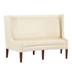 Beyaz Deri Döşemeli Cafe Sediri Beyaz Deri Döşemeli Cafe Sediri