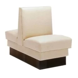 Cèdre deux places avec revêtement en cuir blanc