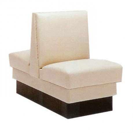 White Leather Upholstered Double Booths