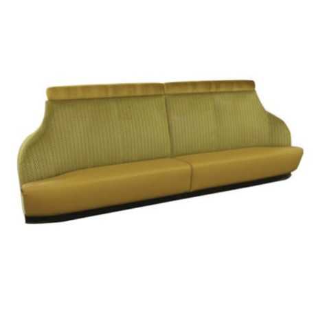 Peanut Green Fabric Leather Upholstered Restaurant Loca