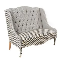 Canapé d'hôtel rembourré en tissu gris