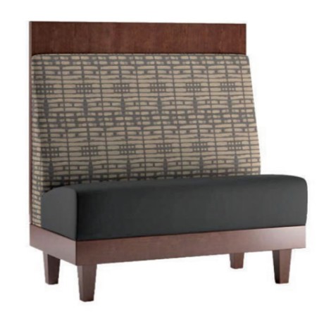 Gray Fabric Black Leather Upholstered Booths Gray Fabric Black Leather Upholstered Booths