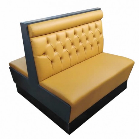 Two Sided Mustard Yellow Quilted Backrest Double Booths