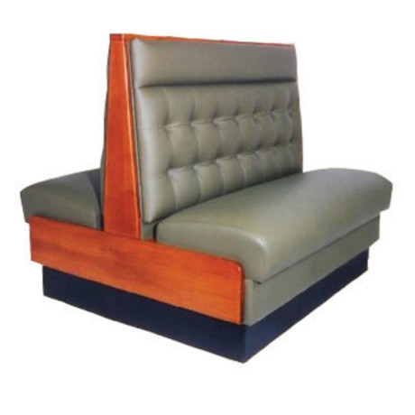 Quilted Gray Leather Double Sided Cafe Booths Quilted Gray Leather Double Sided Cafe Booths