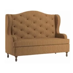 Cèdre d'hôtel rembourré en tissu beige Kapitonelli