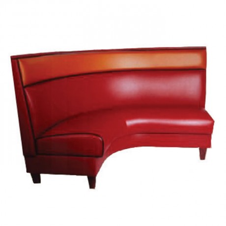 Red Leather Upholstered Corner Cedar