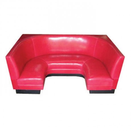 Red leather Upholstered Booths