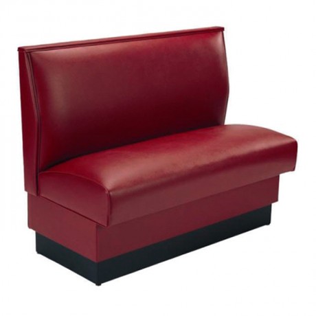 Dark Red Artificial Leather Upholstered Cafe Cedar