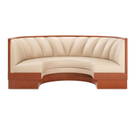 Cream Leather Upholstered Wooden Restaurant Booths Cream Leather Upholstered Wooden Restaurant Booths