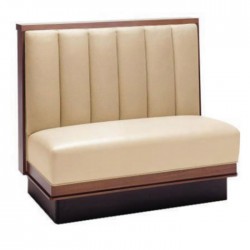Cream Leather Upholstered Wooden Cedar